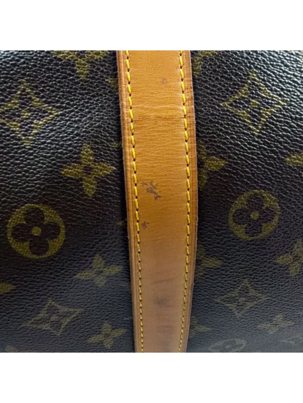 Louis Vuitton Keepall Bandouliere 60 Monogram Leather Brown Boston Bag Gold - Picture 13 of 15